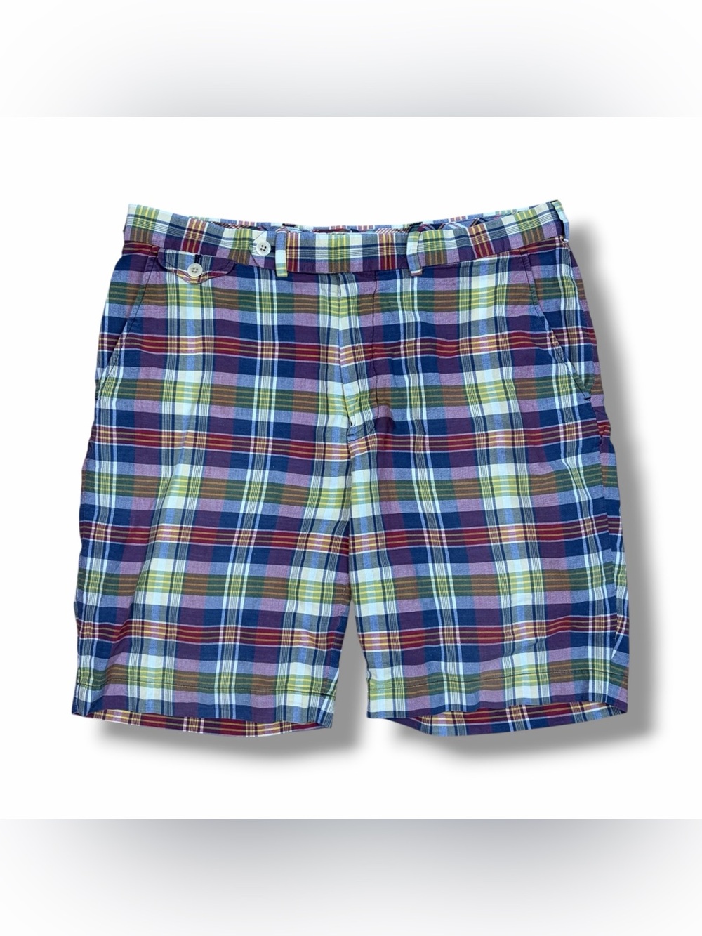 Vintage Polo Golf Ralph Lauren Classic Fit Shorts Plaid India Madras Color Sz 34